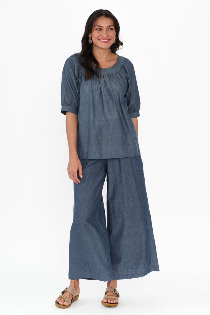 Ria Steel Cotton Drawstring Pants,Brunette model,alt text|model:Brontie