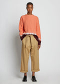 Rib Knit Dip Dye Sweater (Salmon Multi)