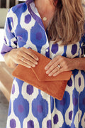 Riley Tan Leather Clutch