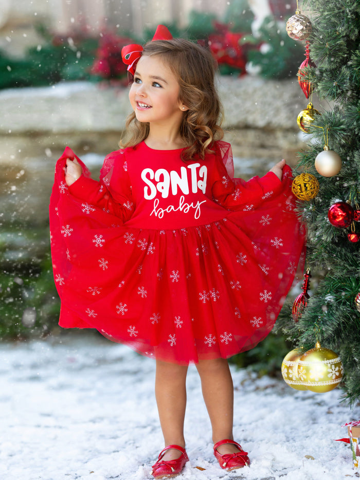 Mia Belle Girls Christmas Tutu Dress | Girls Holiday Dresses