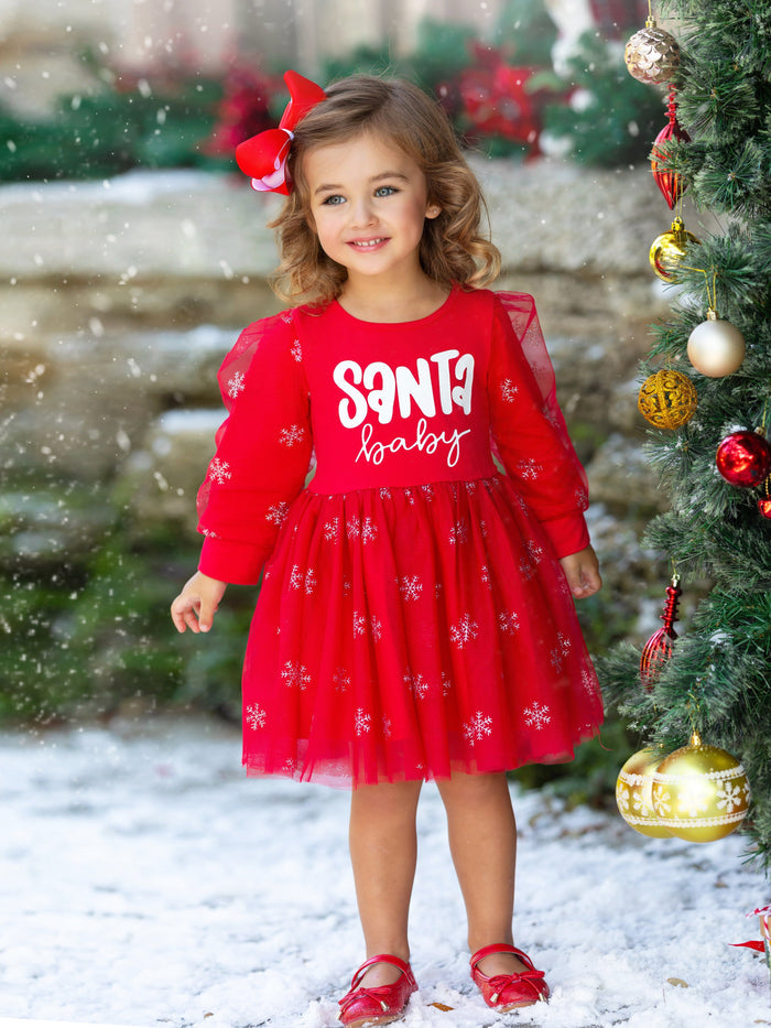 Mia Belle Girls Christmas Tutu Dress | Girls Holiday Dresses