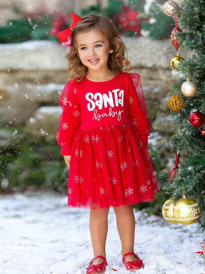 Mia Belle Girls Christmas Tutu Dress | Girls Holiday Dresses