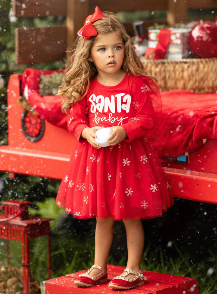 Mia Belle Girls Christmas Tutu Dress | Girls Holiday Dresses