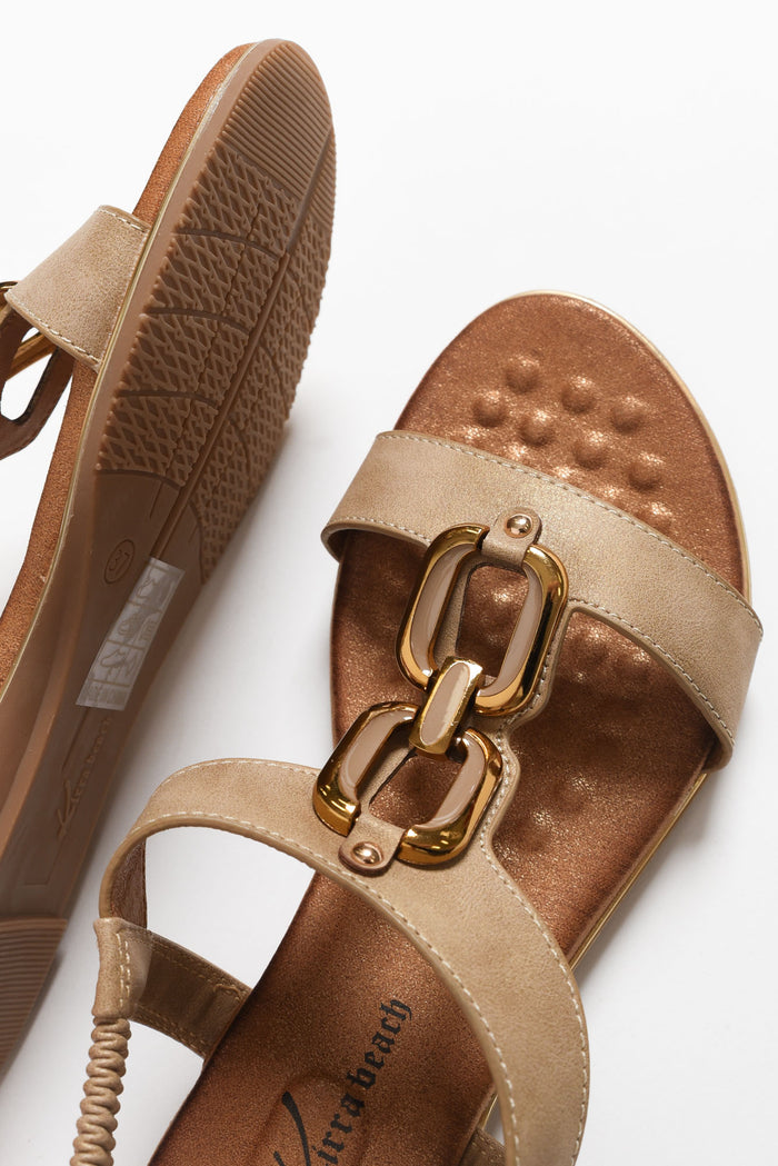 Shelby Taupe Chain Sandal