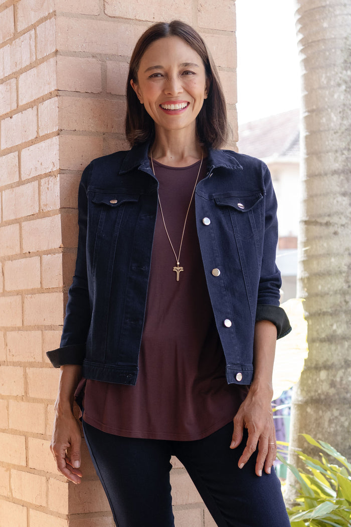 Siobhan Navy Stretch Jacket,Lifestyle