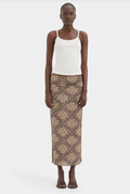 SIR. Isola Midi Skirt - Rose Parquet Plum