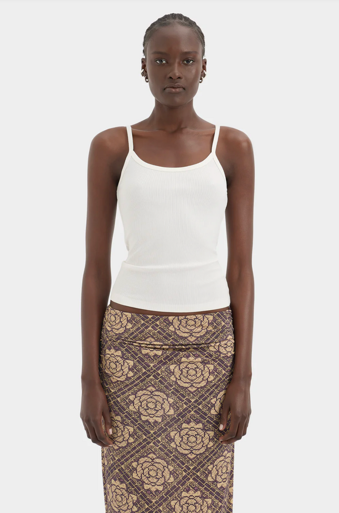 SIR. Isola Midi Skirt - Rose Parquet Plum