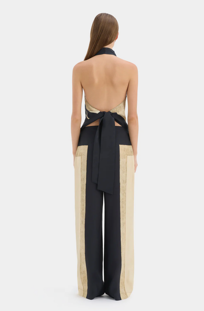 SIR. Sona Halter Tie Top - Geo Scape