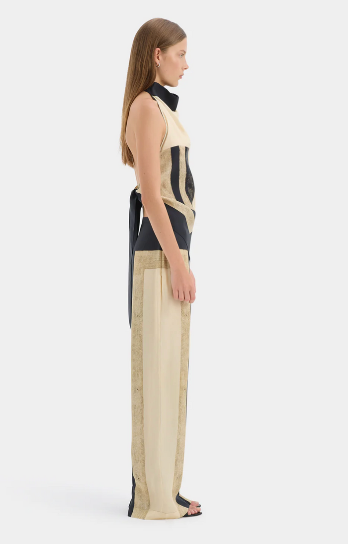 SIR. Sona Halter Tie Top - Geo Scape