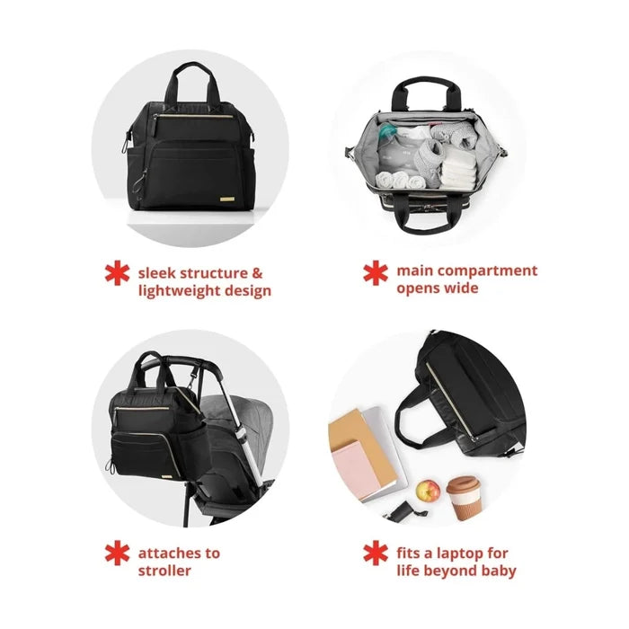 Skip Hop Main Frame Wide Open Backpack - Black - ebebek