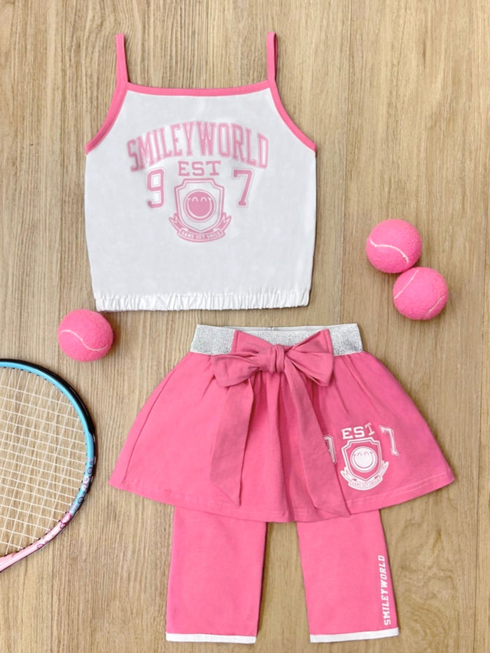 SmileyWorld Sweet & Sporty Bow Skirt Set