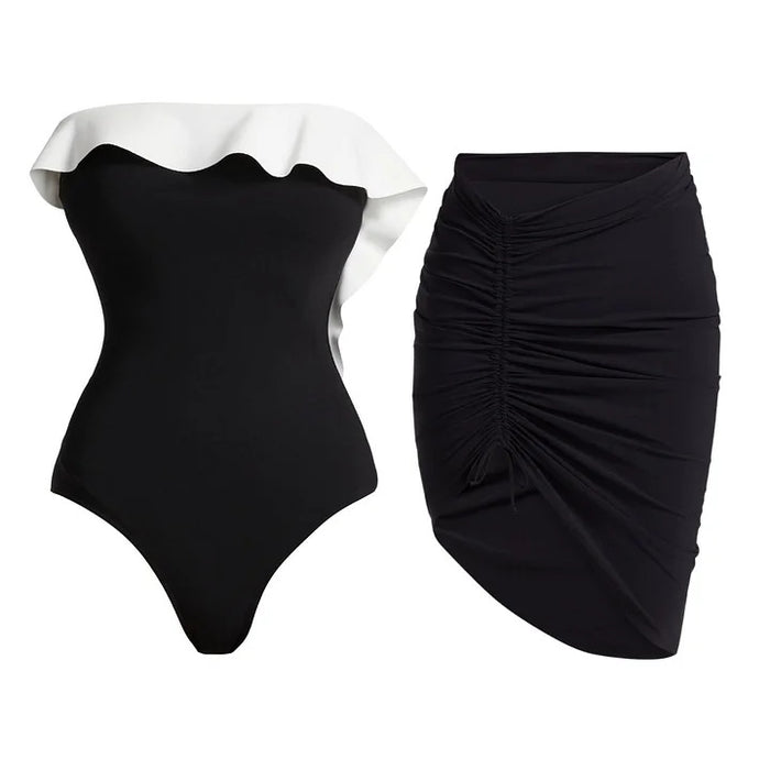 Solar Luxe Swimsuit Set - Black