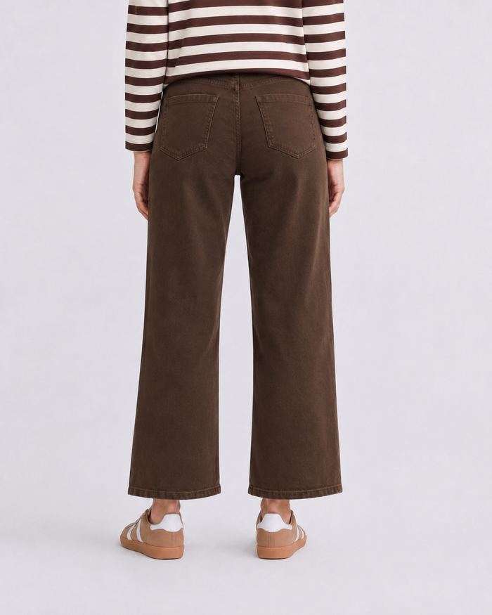 Sophia Cropped Stretch Jean - Chocolate
