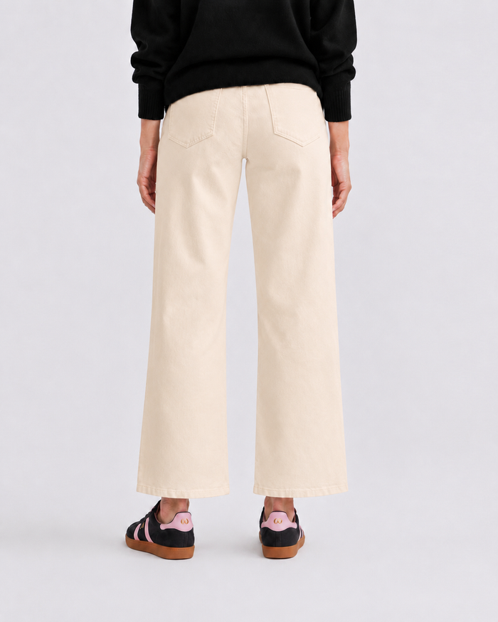 Sophia Cropped Stretch Jean - Sand