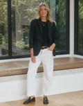 Sophia Cropped Stretch Jean - White