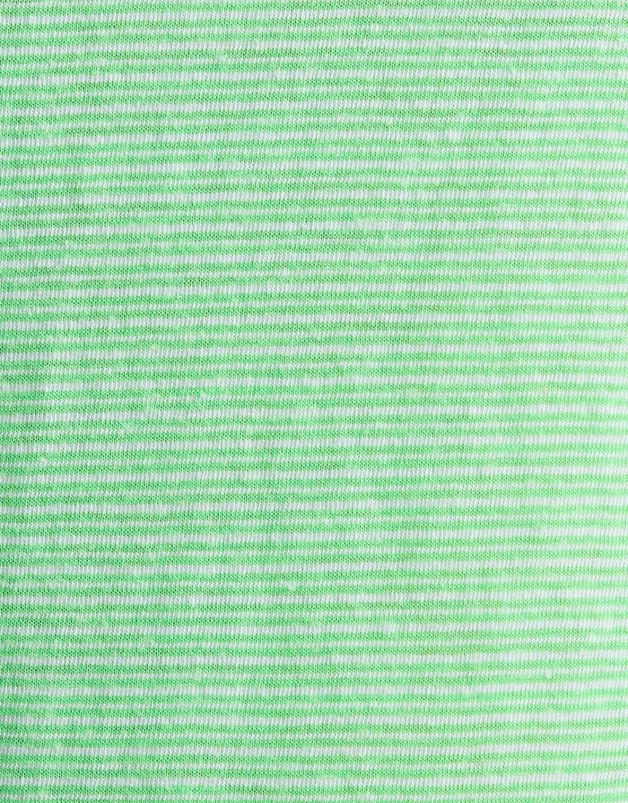 Sorbet Stripe Round Neck Tee - Neon Green