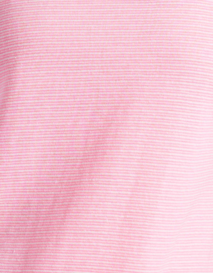 Sorbet Stripe Vee Neck Tee - Neon Pink
