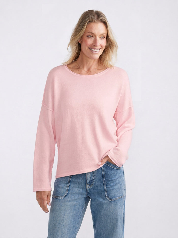 Sorrento Raw Edge Knit - Ice Pink