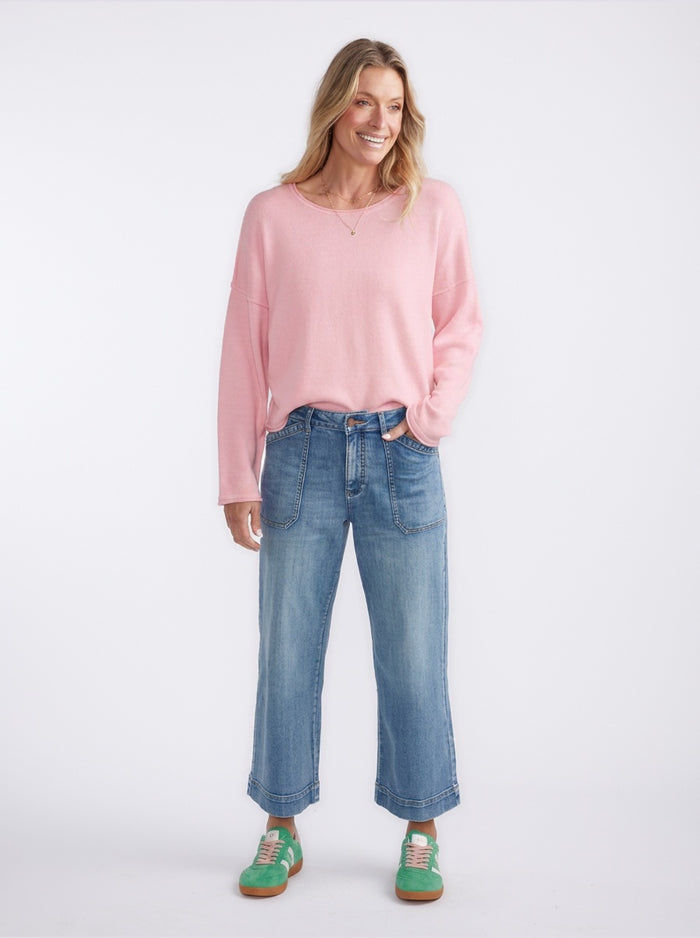 Sorrento Raw Edge Knit - Ice Pink