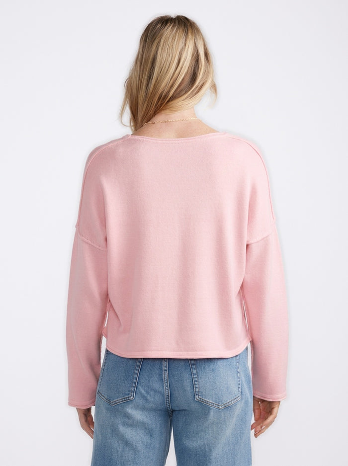 Sorrento Raw Edge Knit - Ice Pink