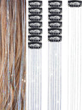 Sparkling Shiny Hair Tinsel Hair Extensions - Set of 6