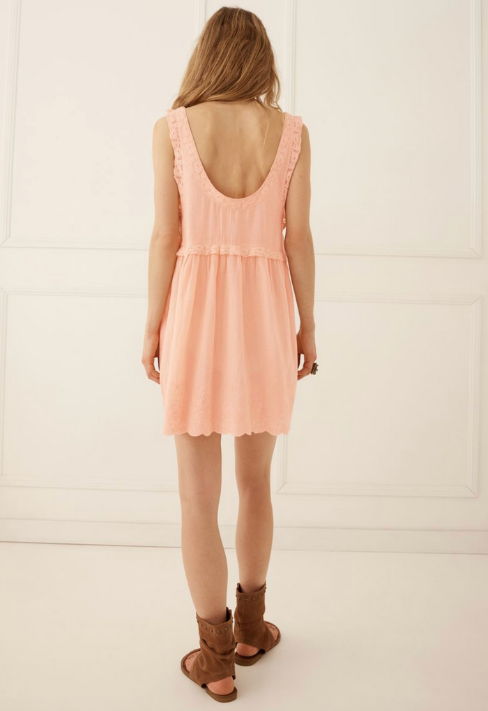 Spell Frances Mini Dress - Musk Pink