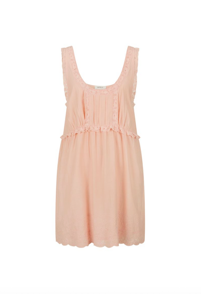 Spell Frances Mini Dress - Musk Pink