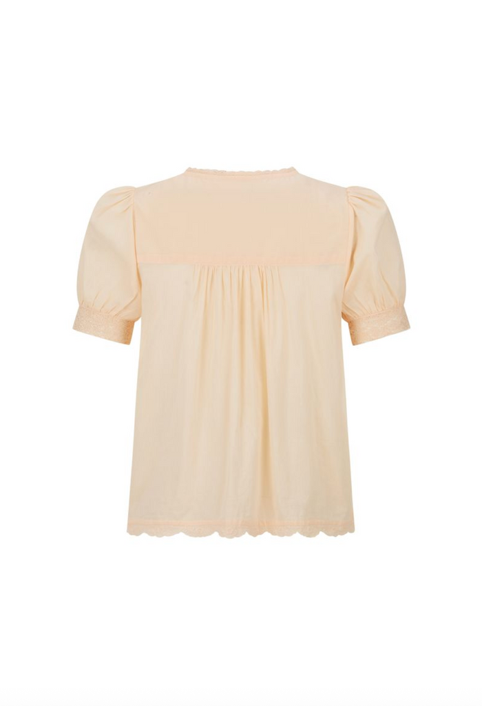 Spell Prairie Short Sleeve Blouse - Apricot Pink