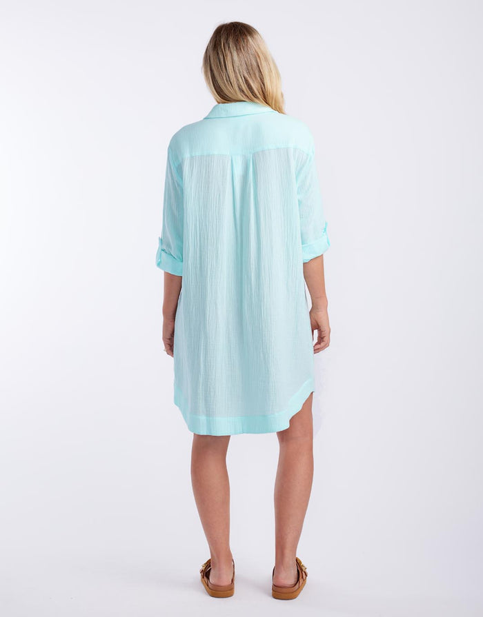 St Barts Dress - Seaglass / Ice Pink