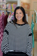 Striped Terry Open Back