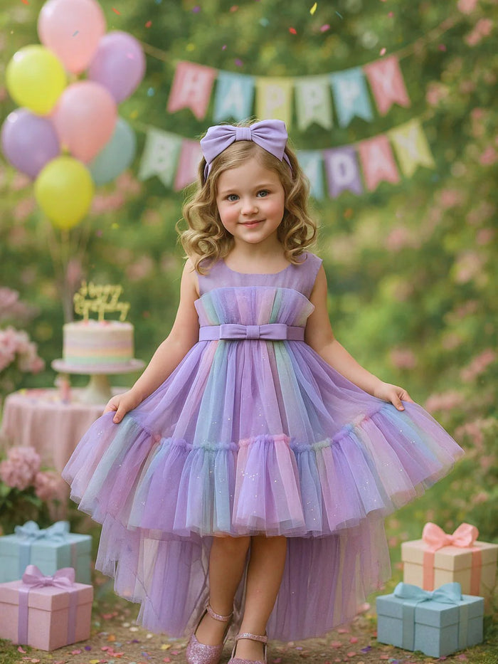 Stunning Star Ombré Lilac Party Dress Mia Belle Girls