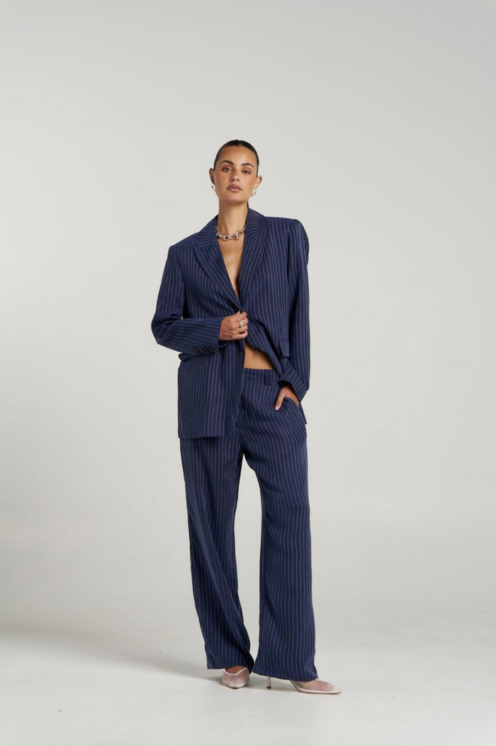 Summi Summi OS Blazer - Navy Pinstripe