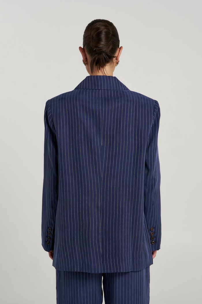 Summi Summi OS Blazer - Navy Pinstripe