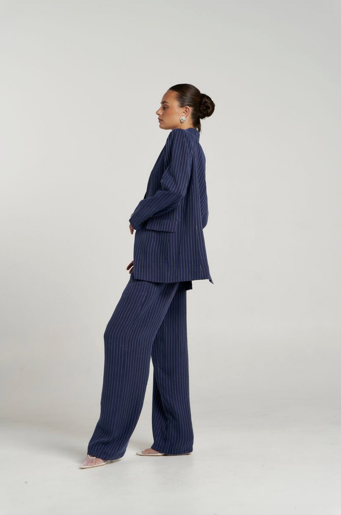 Summi Summi OS Blazer - Navy Pinstripe