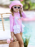 Girls One Piece Rash Guard Swimsuit | Swimwear | Mia Belle Girls