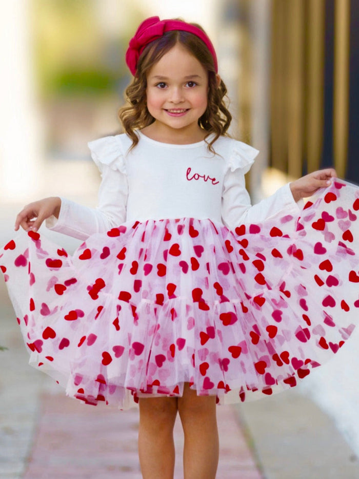 Sweet Love Heart Tutu Dress Mia Belle Girls