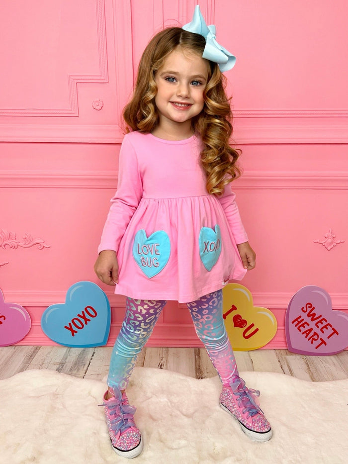 Sweethearts x Mia Belle Girls Valentine's Day Legging Set