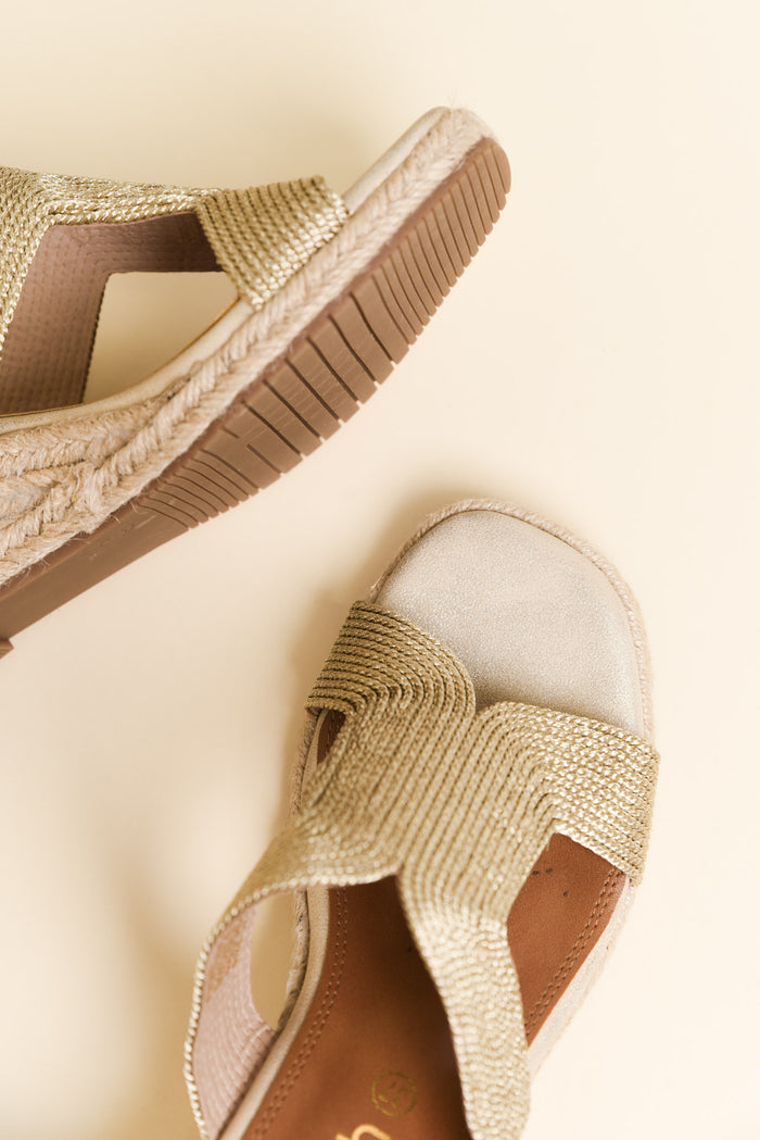 Talent Gold Espadrille Wedge