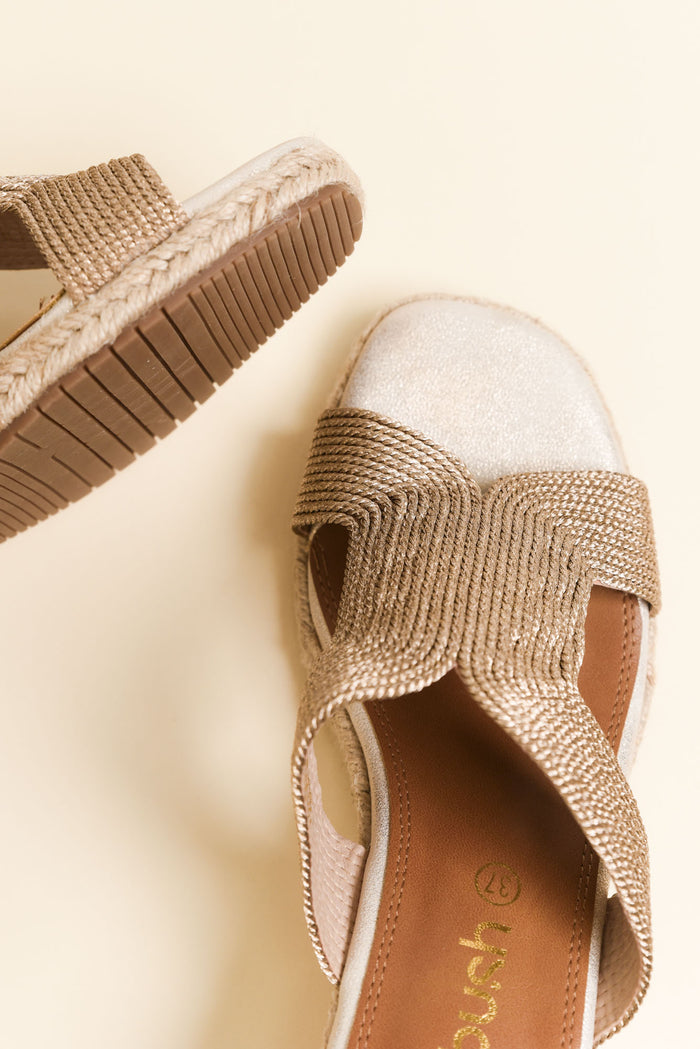 Talent Rose Gold Espadrille Wedge