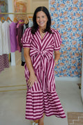 The Uptown Stripe Midi