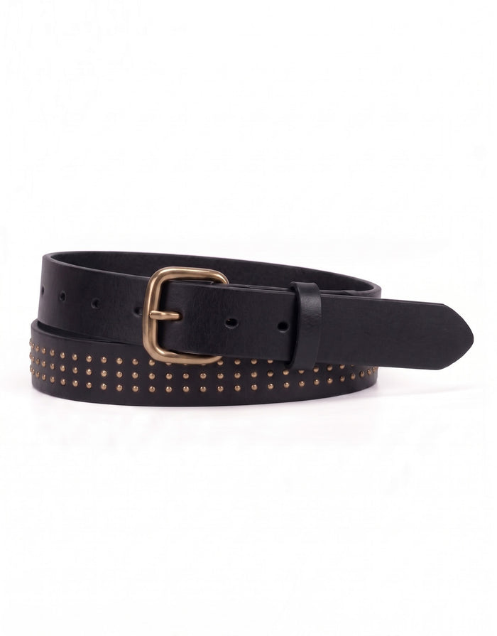 Triple Studded Belt - Black