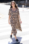 Tully Brown Leopard Maxi Dress,Lifestyle