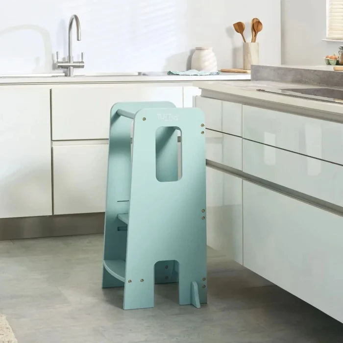 Tutti Bambini Helping Hands Montessori Toddler Learning Tower - Ocean Stone Ocean Stone - ebebek