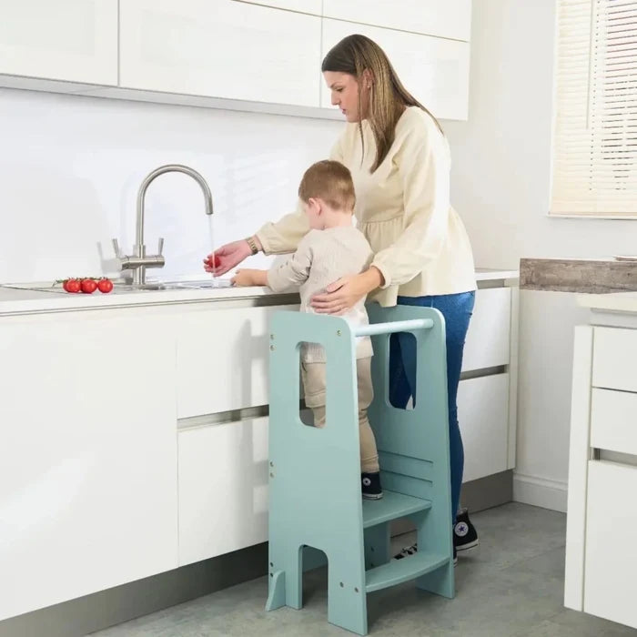 Tutti Bambini Helping Hands Montessori Toddler Learning Tower - Ocean Stone Ocean Stone - ebebek