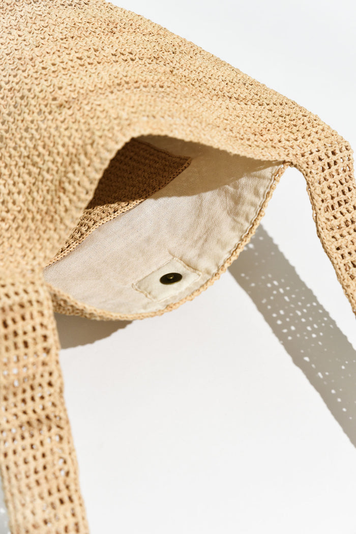 Vatania Natural Raffia Shoulder Bag