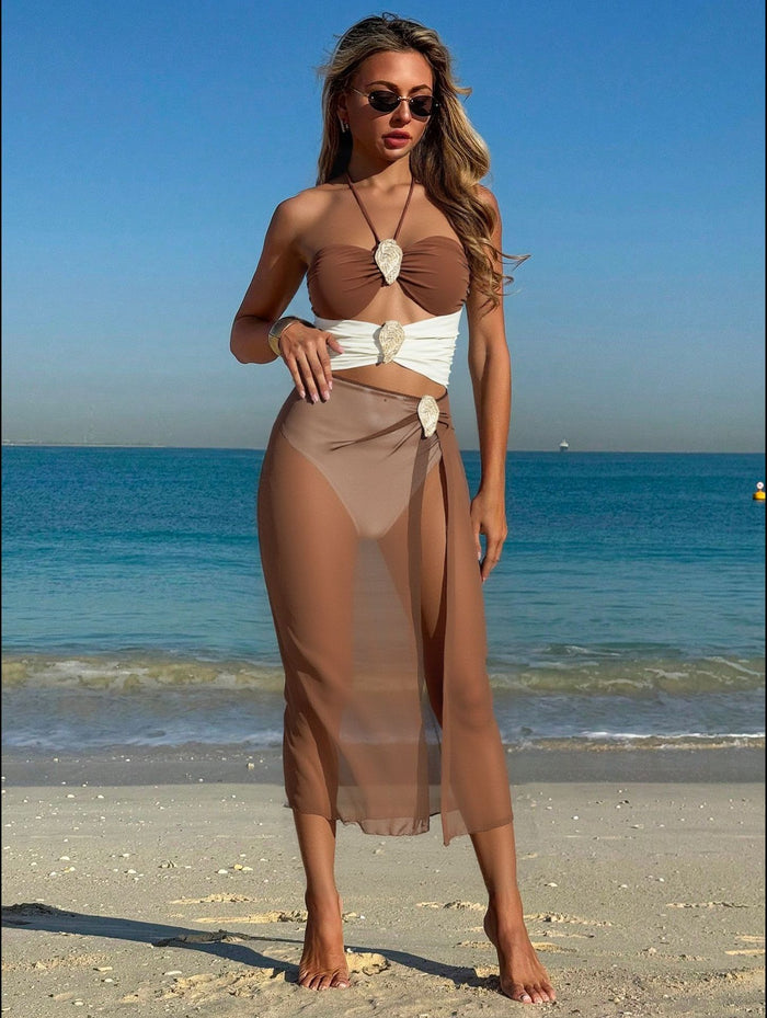 Verdant Swimsuit Set - Brown