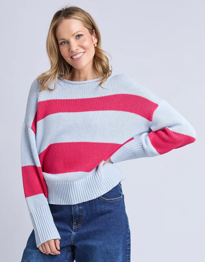 Vesi Stripe Knit - Pink/Blue Stripe