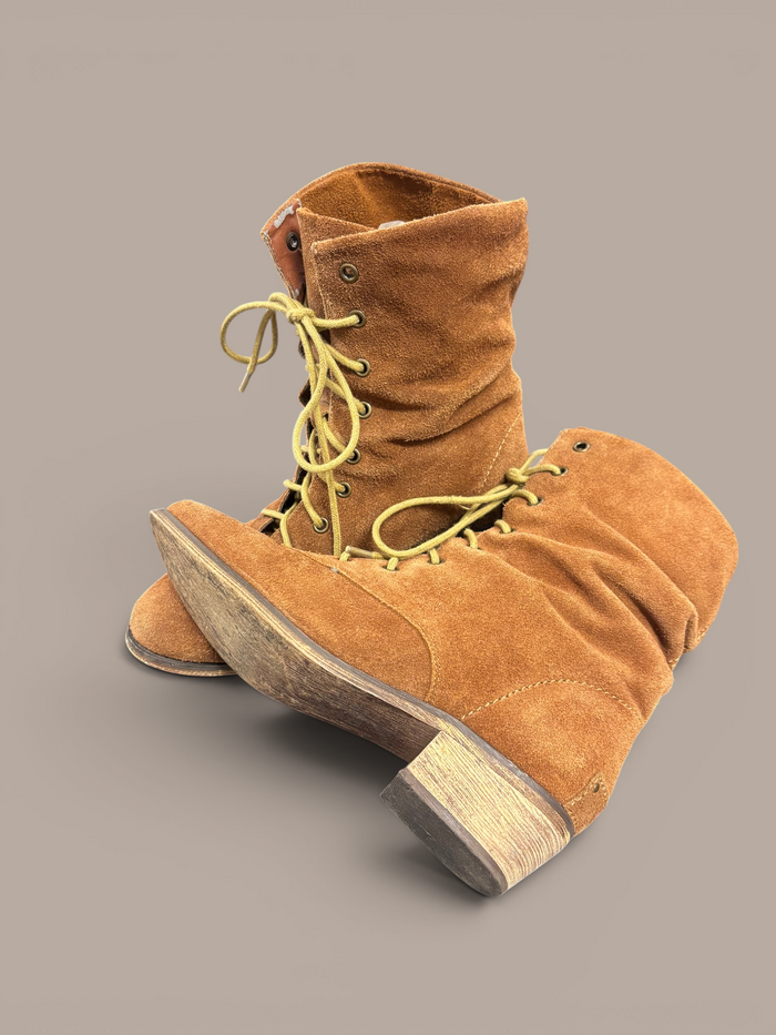 vintage suede leather boots