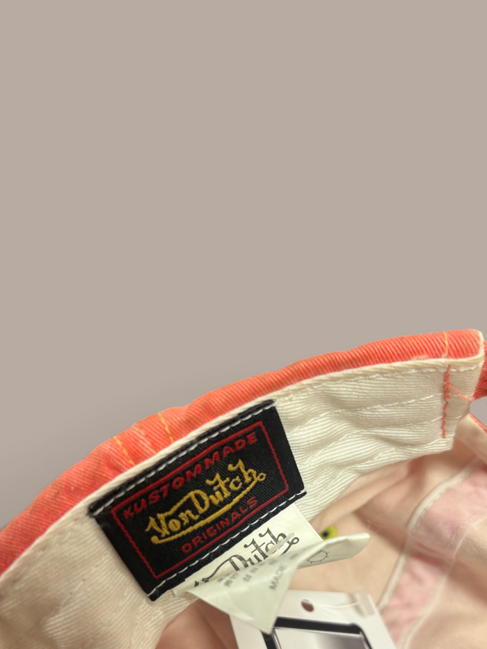 von dutch cap coral orange with yellow detailing