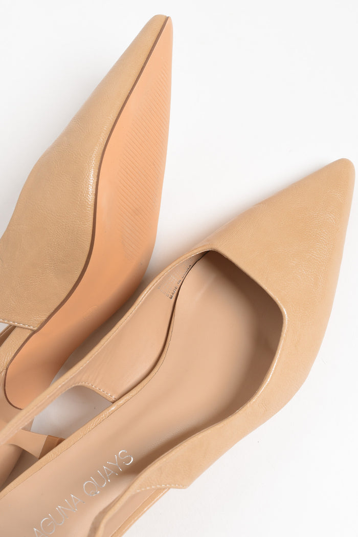 Wizz Beige Slingback Heel